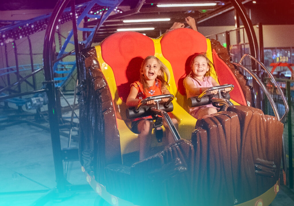 two girls on austin's best rollercoaster